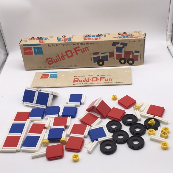 Tupper Toys Build-O-Fun Building Set 101 Tupperware Vintage 1965 - Picture 1 of 13